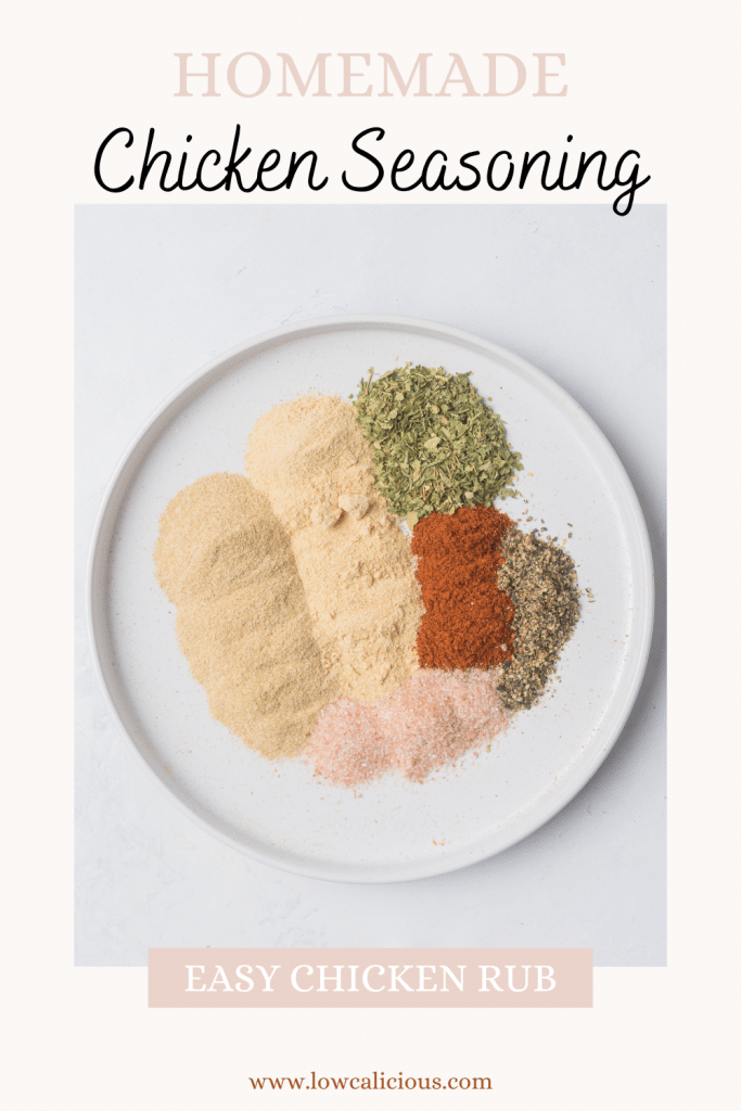 image with text for homemade chicken seasoning for Pinterest